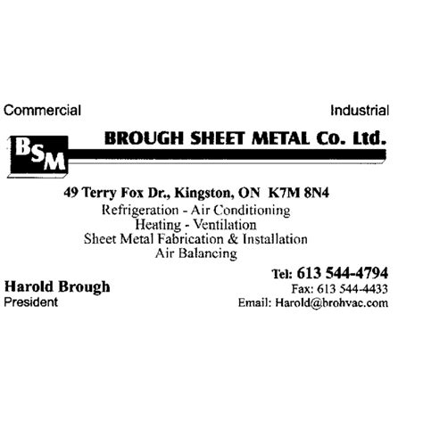 Business Profile for Brough Sheetmetal Co Ltd 